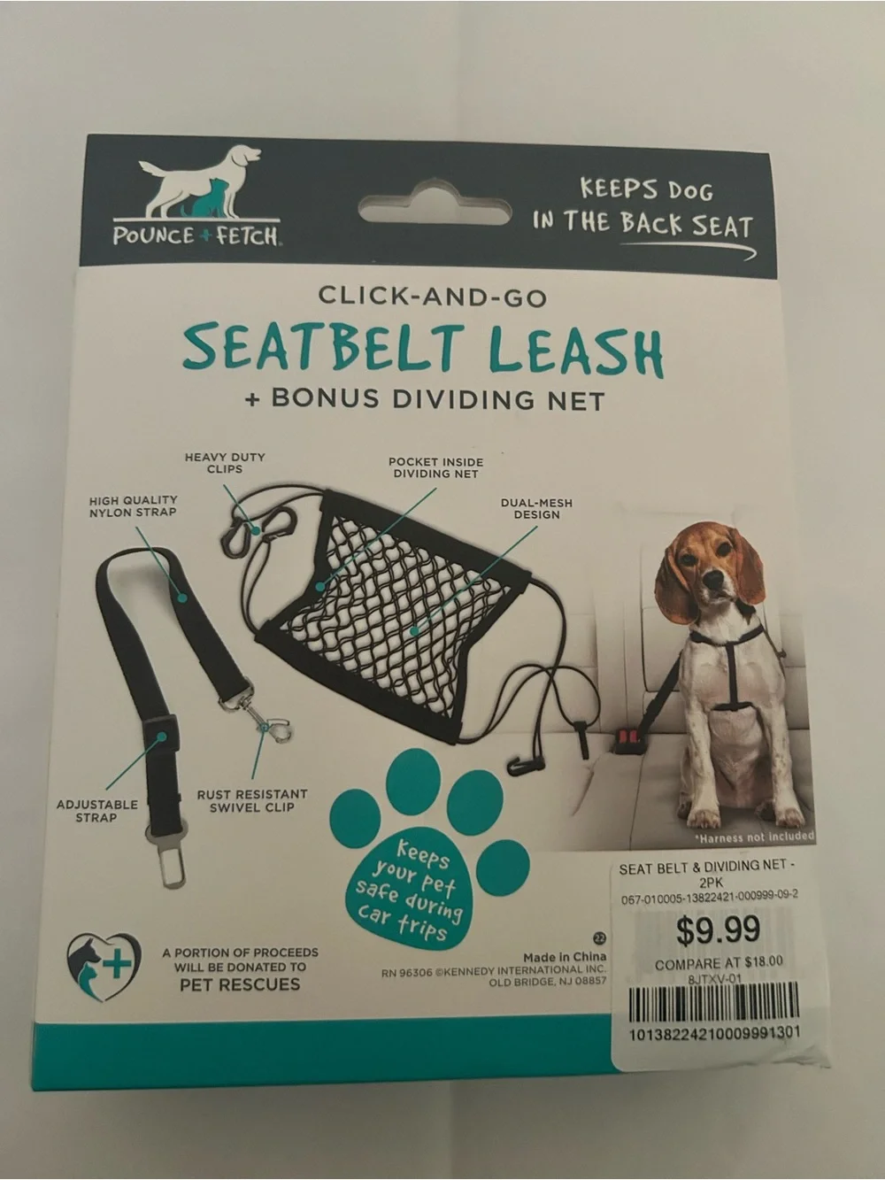 Dog Click & Go Seatbelt Leash